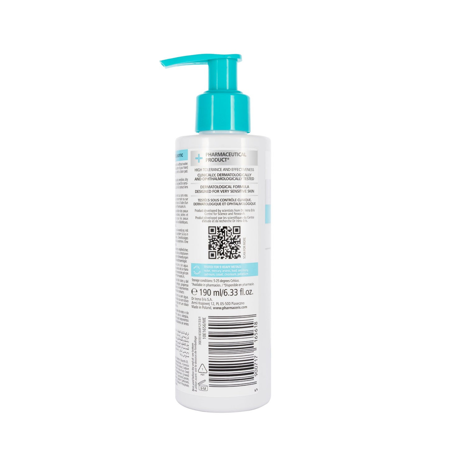 Pharmaceris A Physiopuric Moisturizing Physiological Cleansing Gel 190 Ml