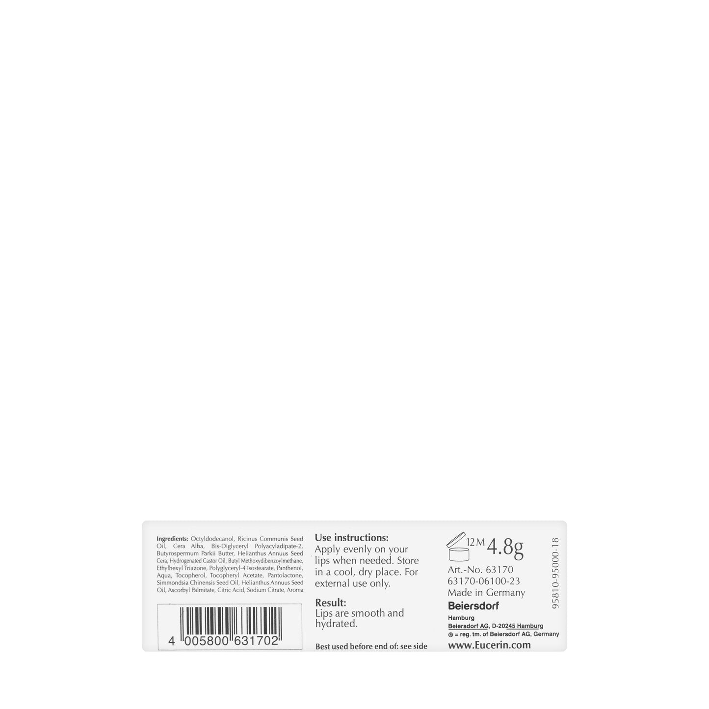 Eucerin Lip Active SPF 20 For Sensitive Skin 4.8 Gm
