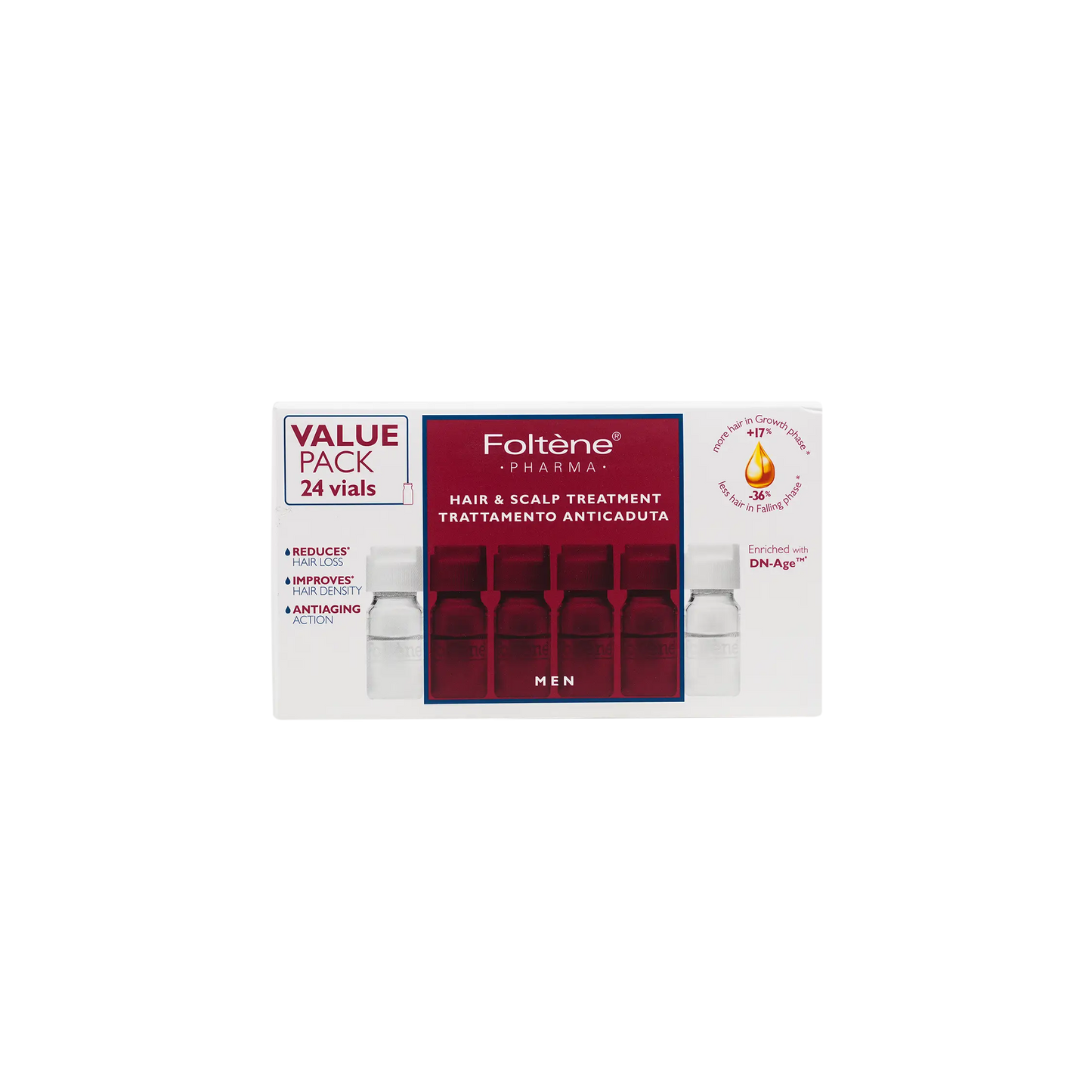 FOLTENE HAIR & SCALP TREATMENT FOR MEN -24 VIALS