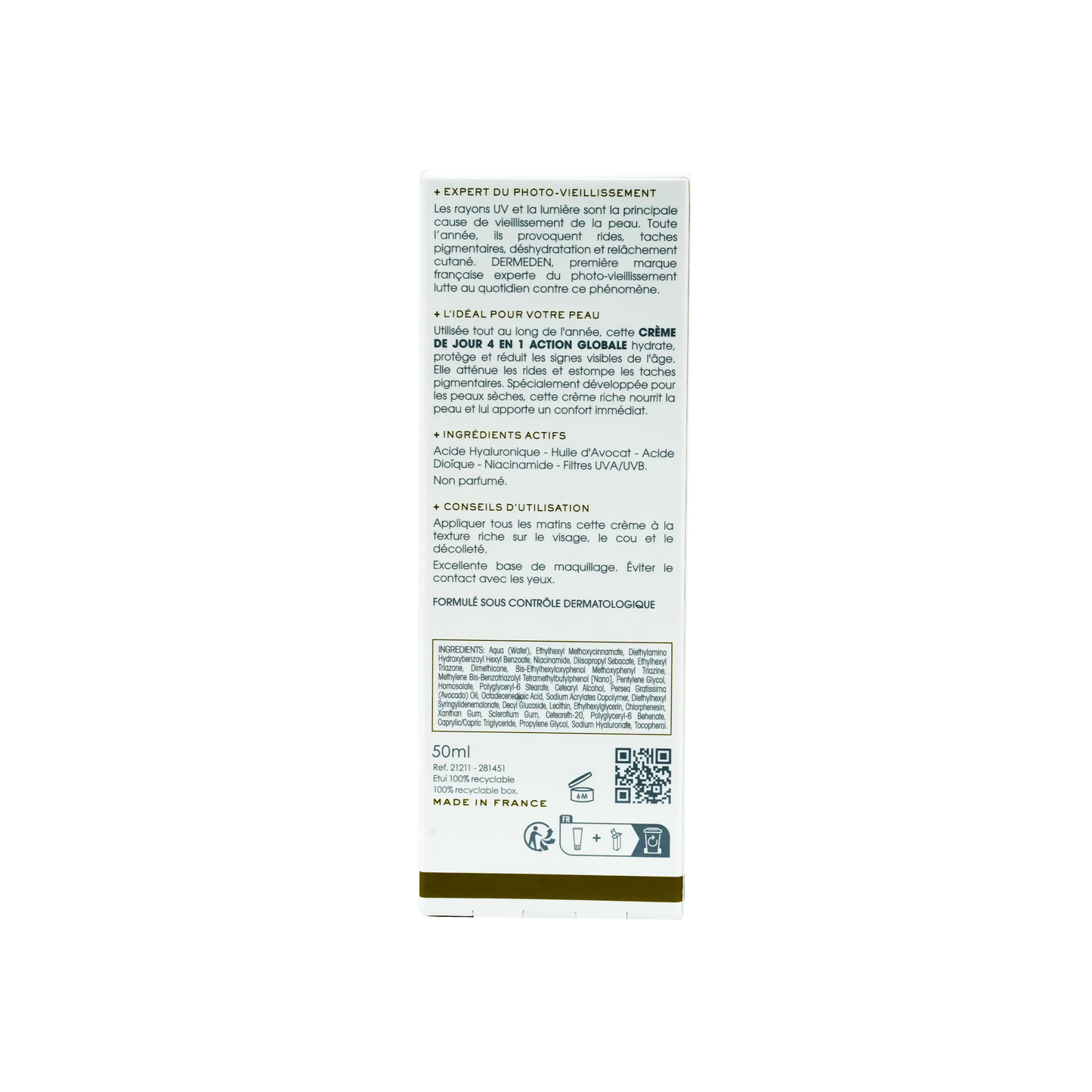 DERM EDEN DAY PROTOCOLE 4 IN 1 DAY CREAM 50ML - DRY SKIN