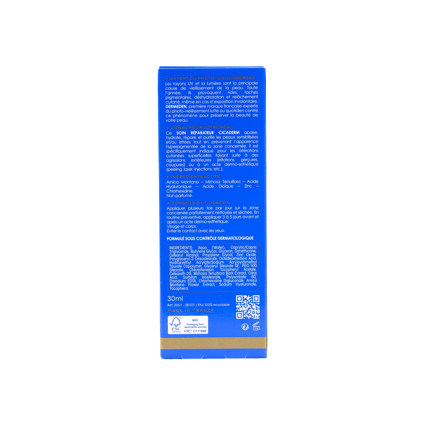 DERM EDEN SPECIFIC PROTOCOLE CICADERM REPAIR CARE 30ML