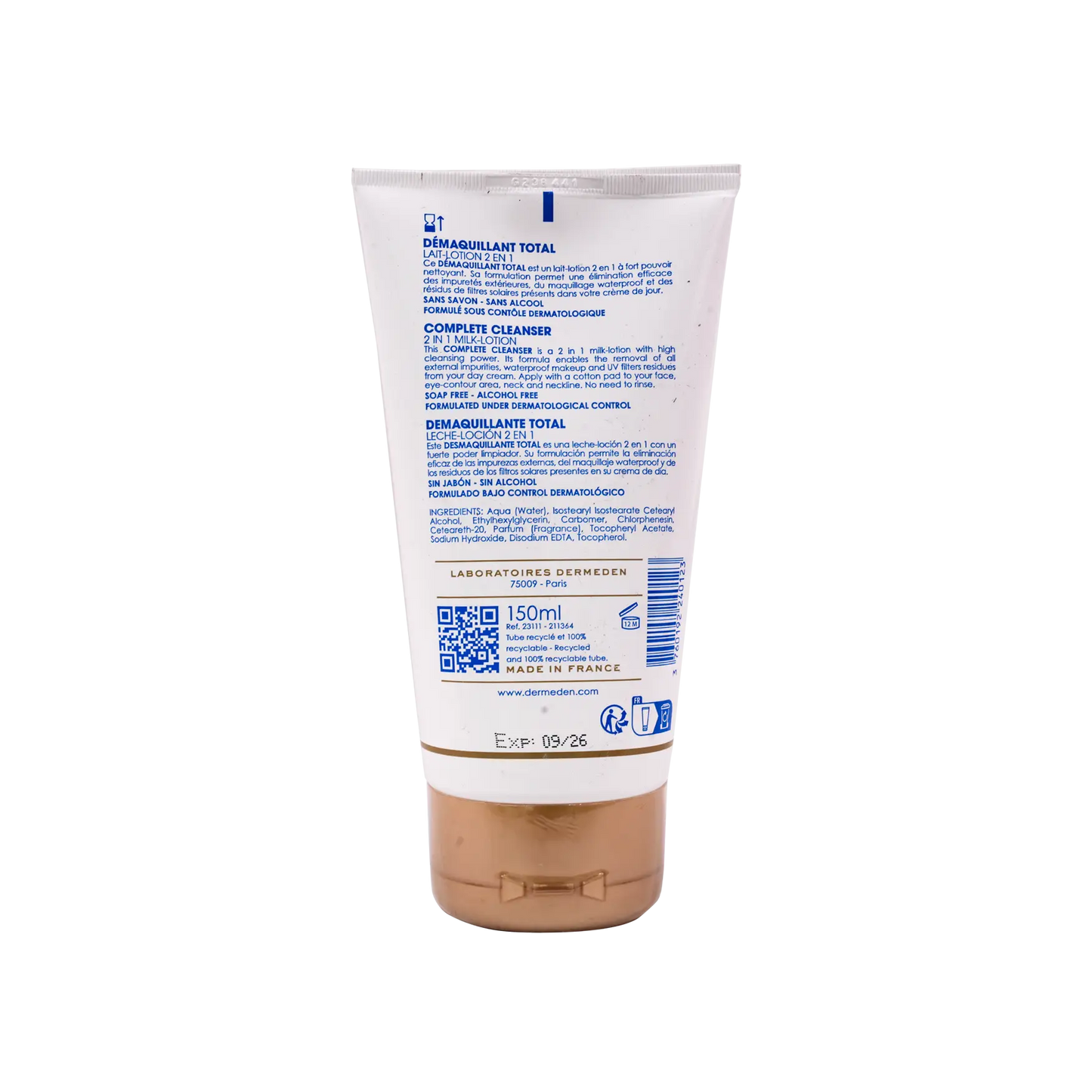 DERM EDEN COMPLETE CLEANSER 2 IN 1 MILK LOTION 150ML