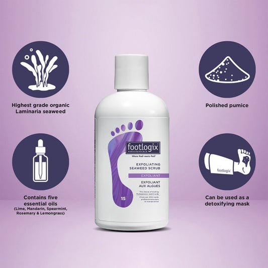 Footlogix exfoliating seaweed scrub
