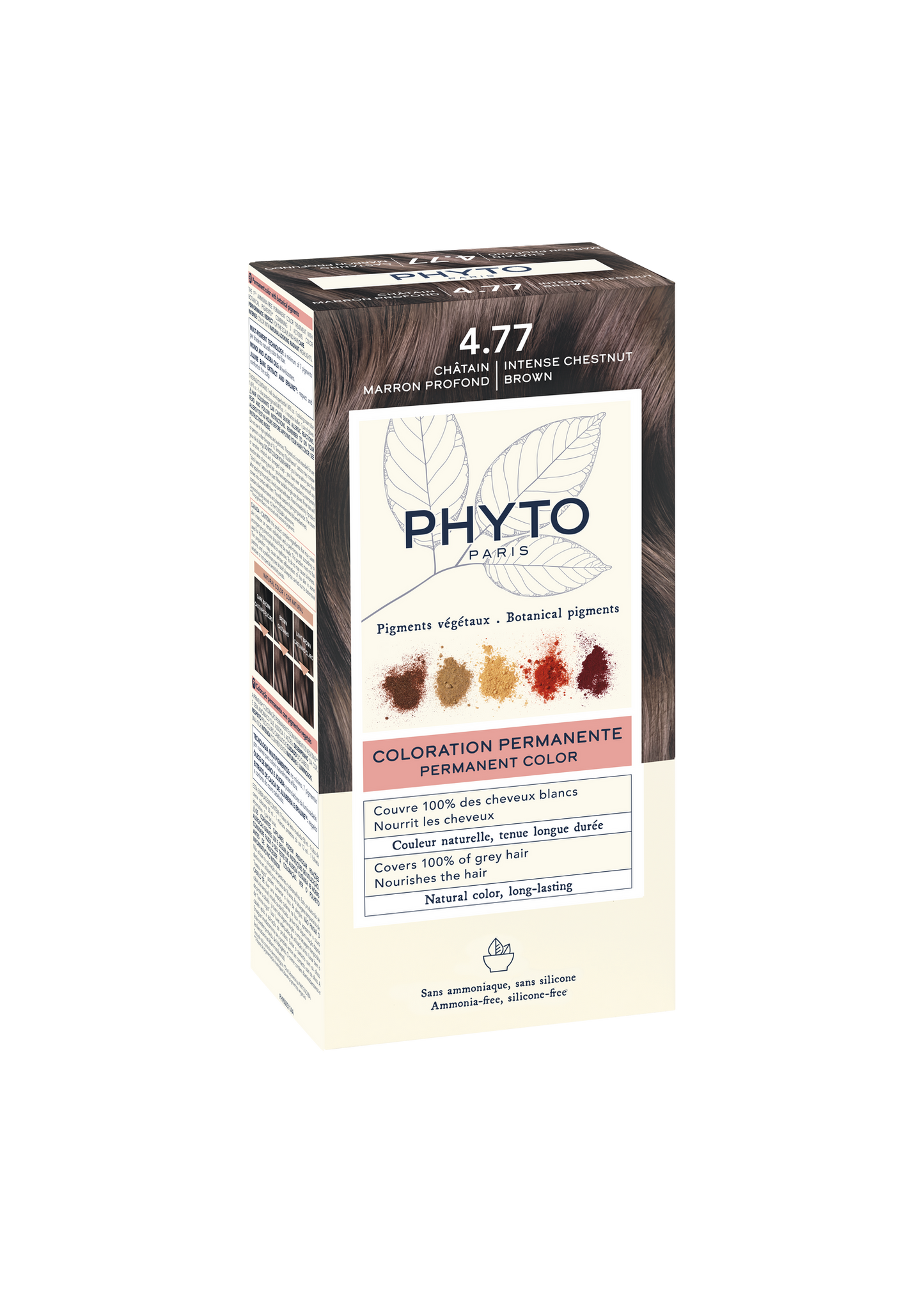 Phyto Permanent Hair Color NO.4.77 - Intense Chestnut Brown