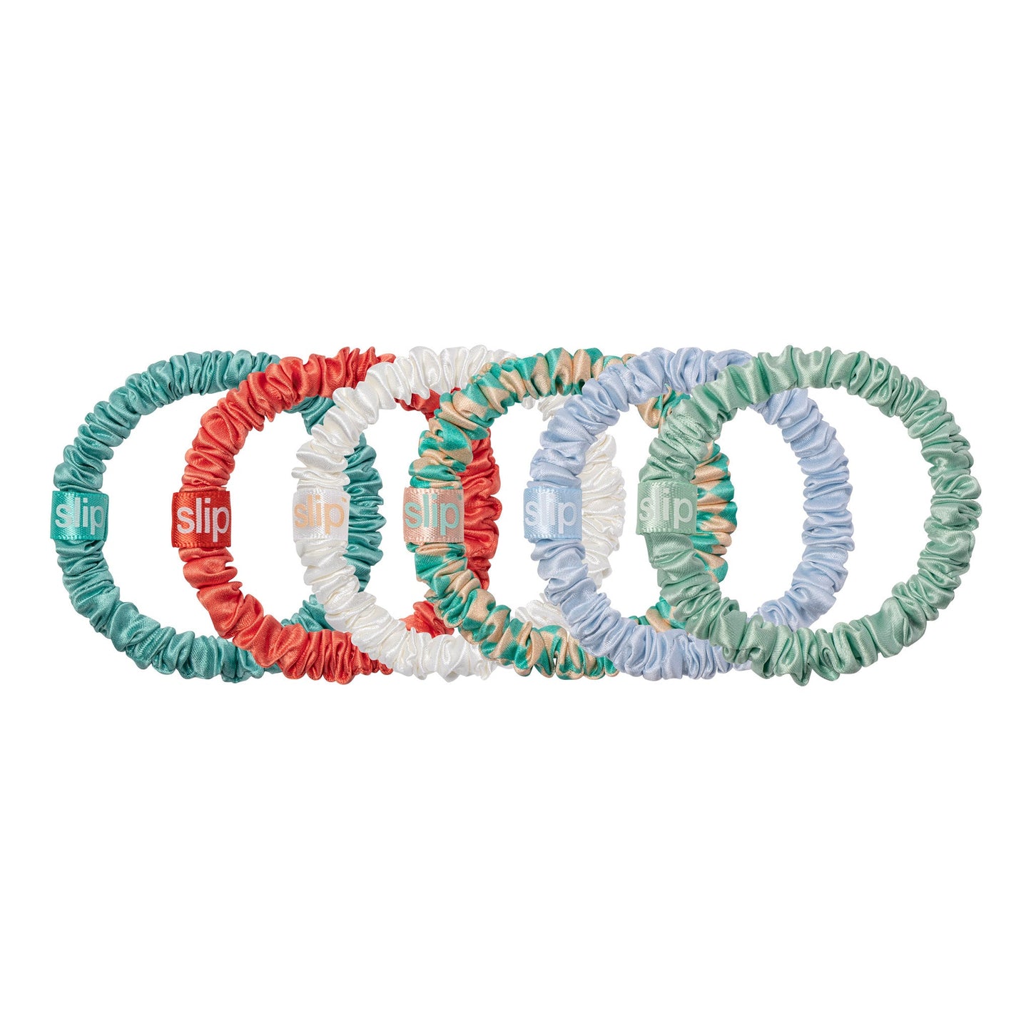 SKINNY SCRUNCHIES - SET OF 6 - SEABREEZE
