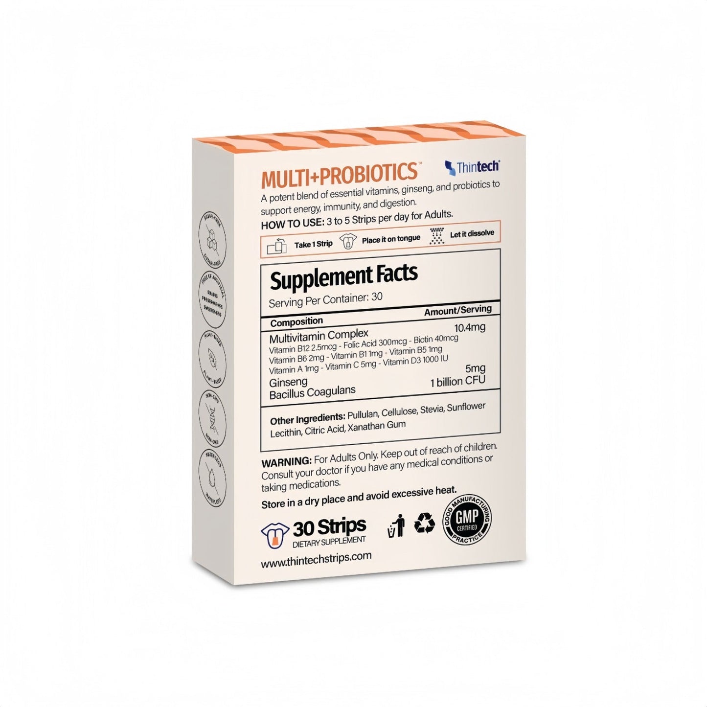 Thintech Multi + Probiotics 30 strips