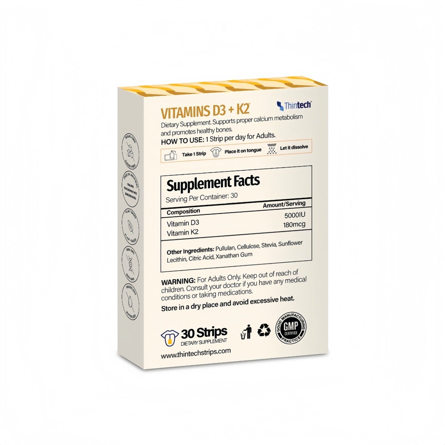 Thintech D3 + K2 30 strips