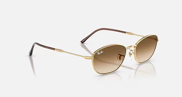 RAY-BAN RB3749 Gold & Clear Gradient Brown Sunglasses -Size 55