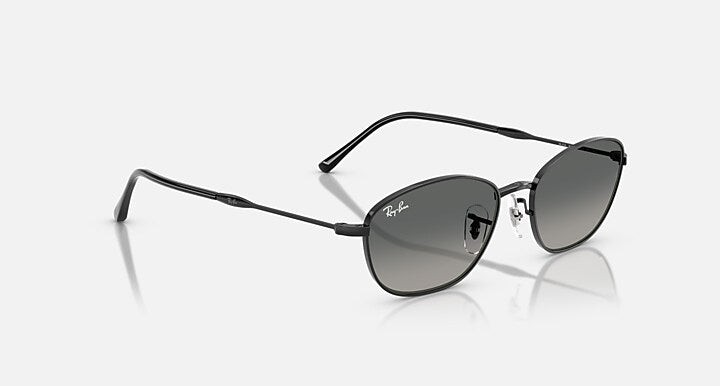 RAY-BAN RB3749 Black & Grey Gradient Irregular Sunglasses For Women L