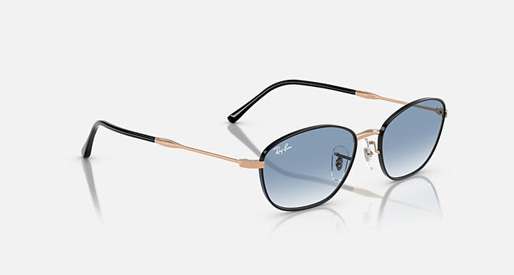 RAY-BAN RB3749 Black & Clear Gradient Blue Sunglasses- Size 55