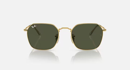 RAY-BAN JIM Arista Gold & Green Irregular Sunglasses For Unisex XL