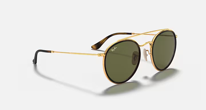 RAY-BAN Green Round Sunglasses- size 51