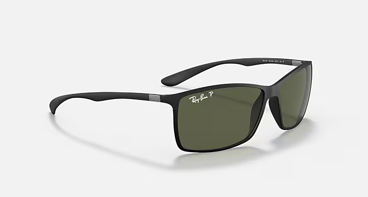 RAY-BAN RB4179 LITEFORCE Black & G-15 Green Square Sunglasses For Men L