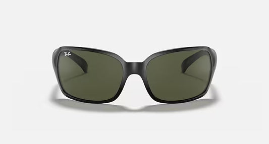 RAY-BAN RB4068 Black & G-15 Green Square Sunglasses For Women M