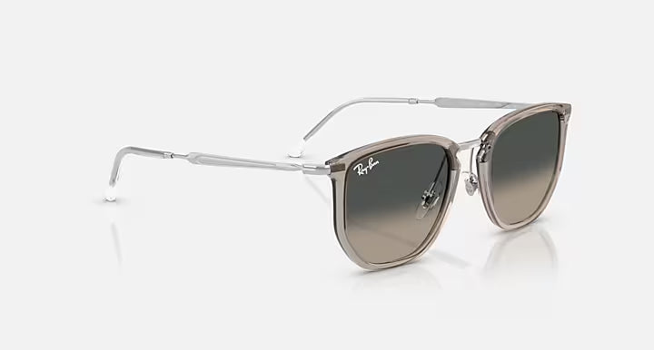 RAY-BAN RB4451 Transparent Grey & Grey Gradient Irregular Sunglasses For Unisex L
