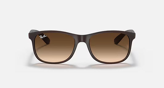 RAY-BAN ANDY Brown & Brown Gradient Square Sunglasses For Men M