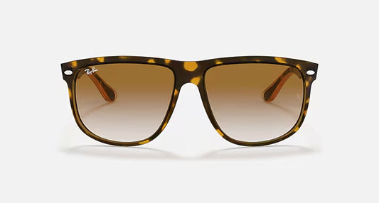 RAY-BAN BOYFRIEND Light Havana & Light Brown Gradient Square Sunglasses For Men S