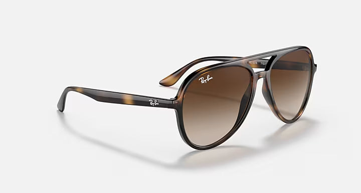 RAY-BAN RB4376 Havana & Brown Gradient Pilot Sunglasses For Unisex L