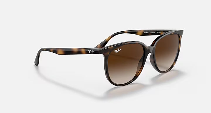 RAY-BAN RB4378 Havana & Gradient Brown Square Sunglasses For Women S