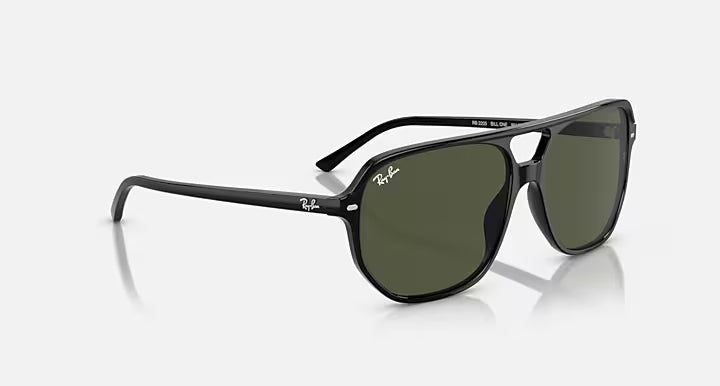 RAY-BAN BILL ONE Black & Green Irregular Sunglasses For Unisex XL