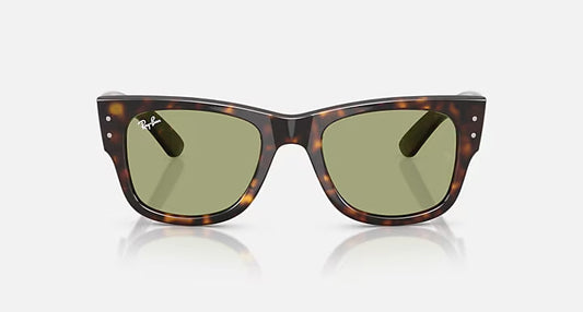 RAY-BAN MEGA WAYFARER SUMMER CAPSULE Havana & Bottle Green Square Sunglasses For Unisex M