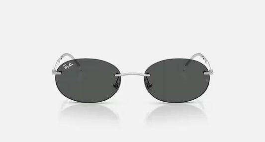 RAY-BAN RB3767 Silver & Dark Grey Oval Sunglasses For Unisex S