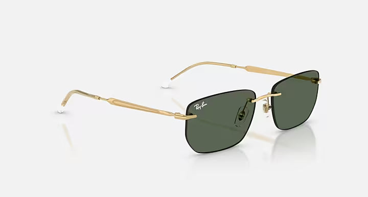 RAY-BAN RB3768 Arista Gold & Dark Green Irregular Sunglasses For Unisex M