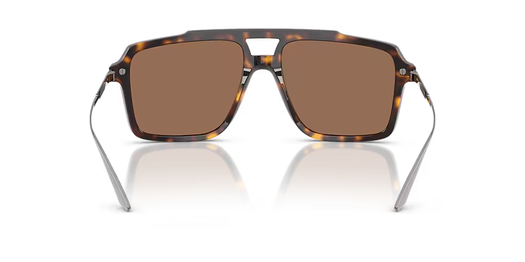 DOLCE & GABBANA DG4477 Havana & Dark Brown Pilot Sunglasses For Men XXL