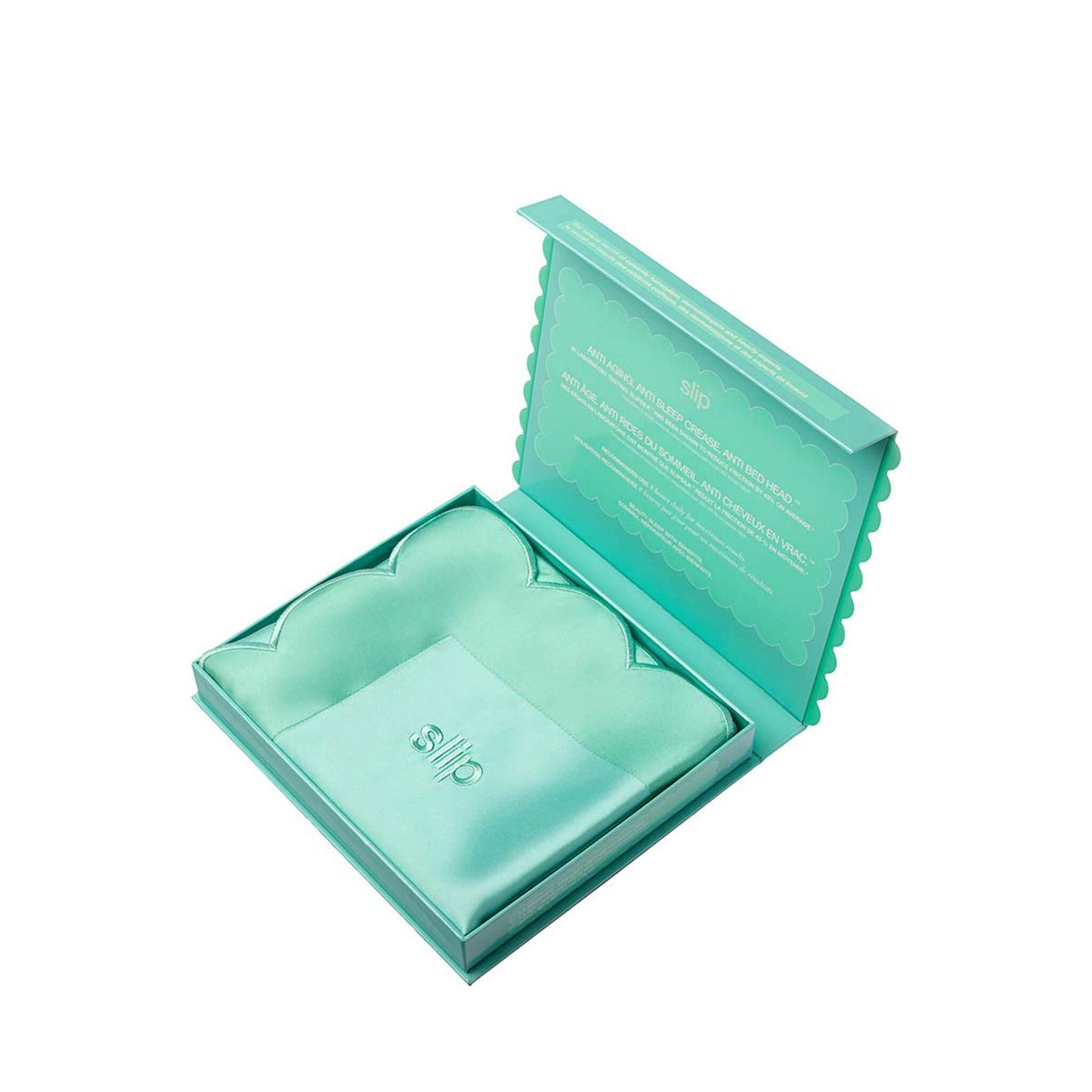 QUEEN PILLOWCASE SCALLLOPED EDGED - TURQUOISE