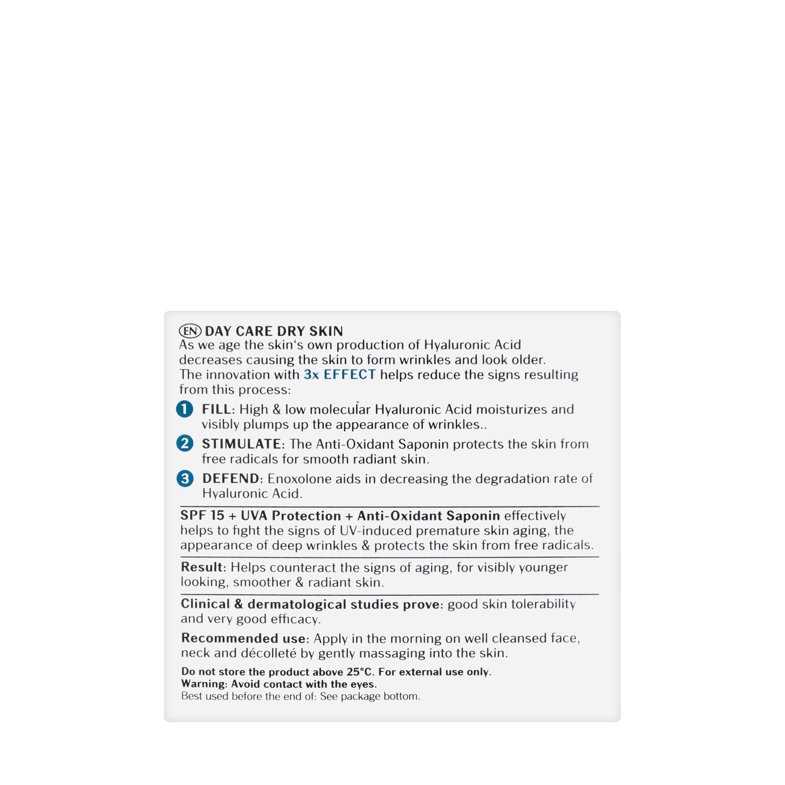 كريم النهار Eucerin Hyaluron-Filler +3x Effect بعامل حماية SPF 15 للبشرة الجافة 50 مل
