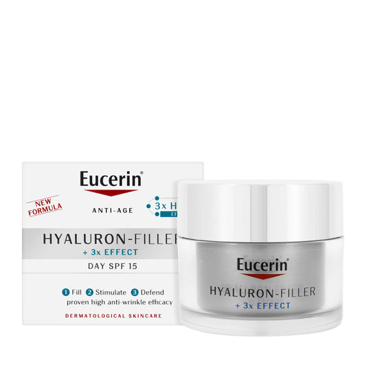 Eucerin Hyaluron-Filler +3x Effect Day Cream SPF 15 for Dry Skin 50 Ml