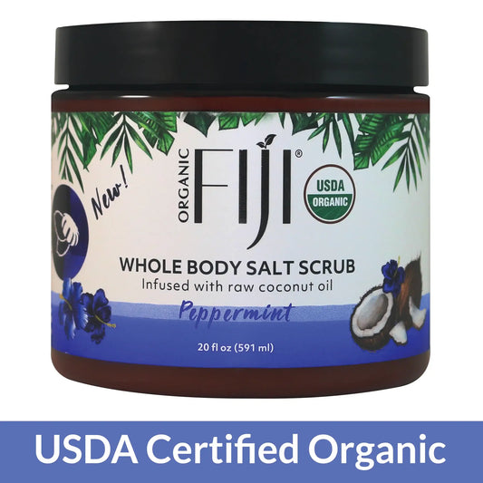 Fiji Organic - Whole Body Sea Salt Scrub infused with coconut oil - Peppermint