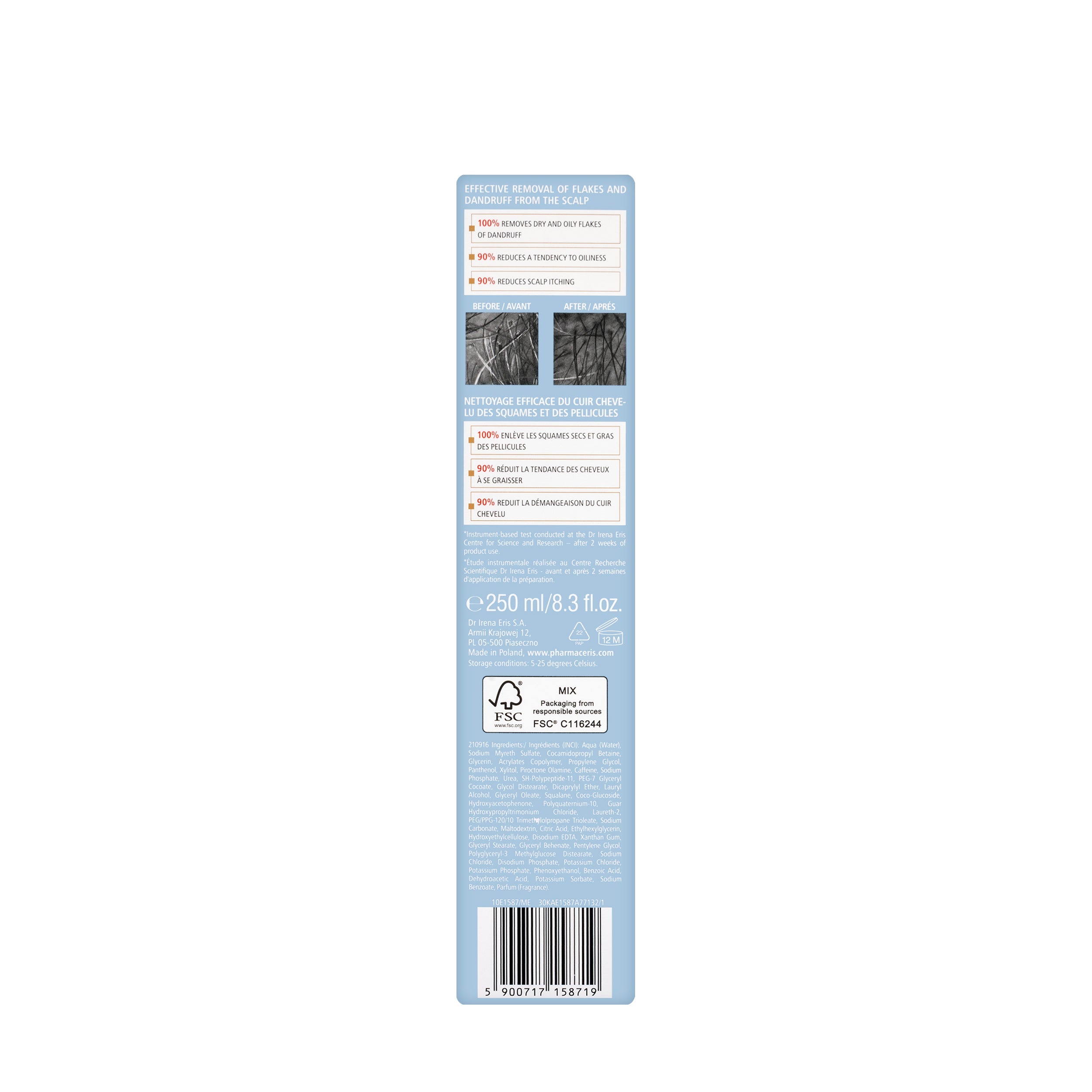 Pharmaceris H H-Stimuclaris Hair Growth Stimulating and Anti-Dandruff Shampoo 250 Ml