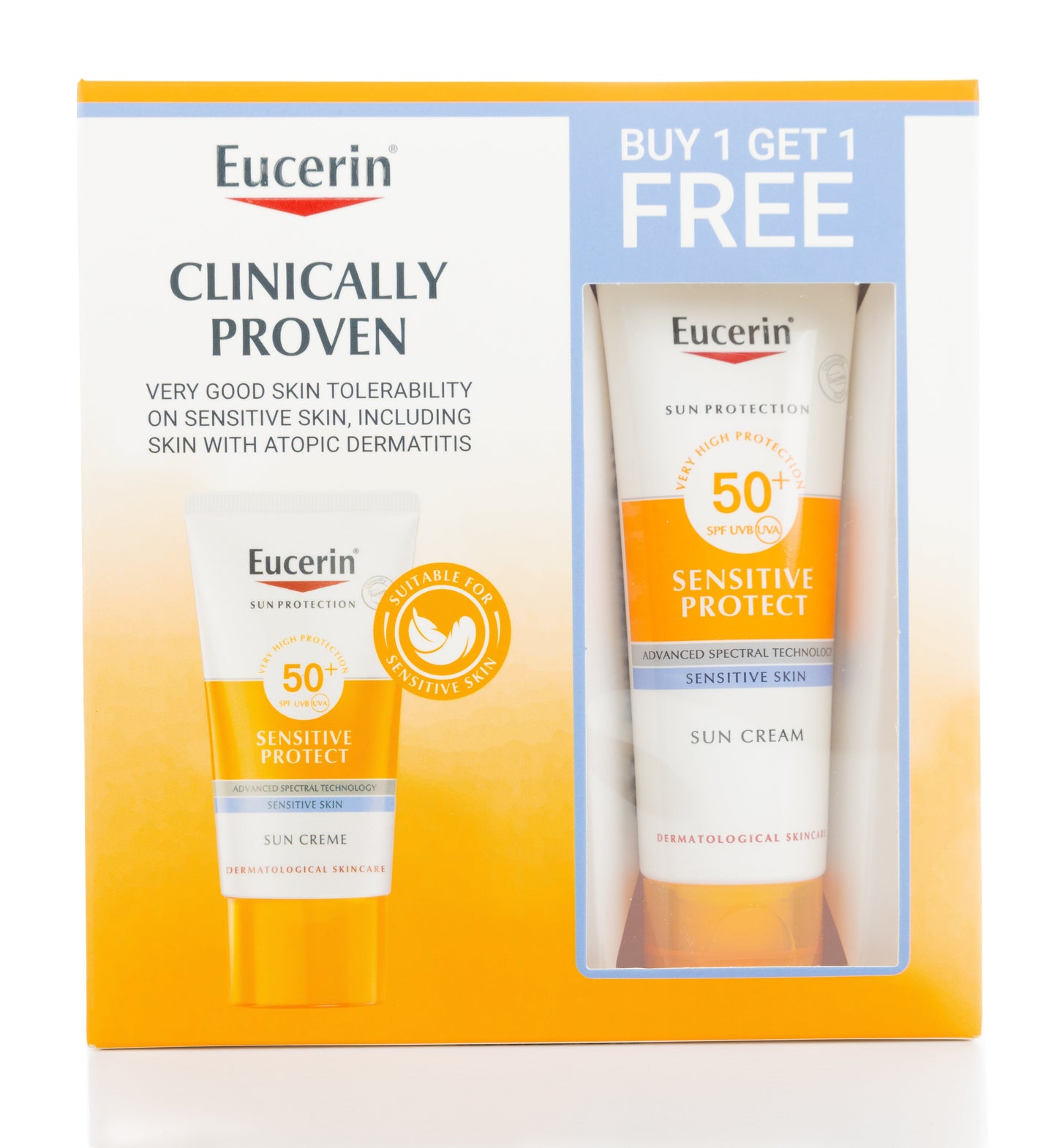 Eucerin Sun Protection Sensitive Protect SPF 50+ Sun Cream 50 Ml  1+1 Offer Pack