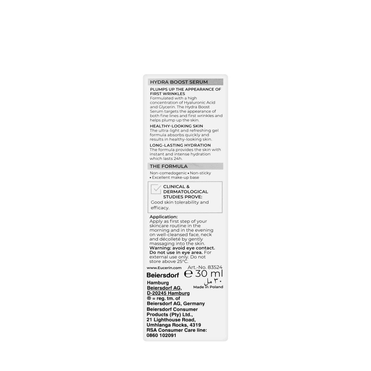 Eucerin Hyaluron-Filler +3x Effect Ultra Light Moisture Booster 30 Ml