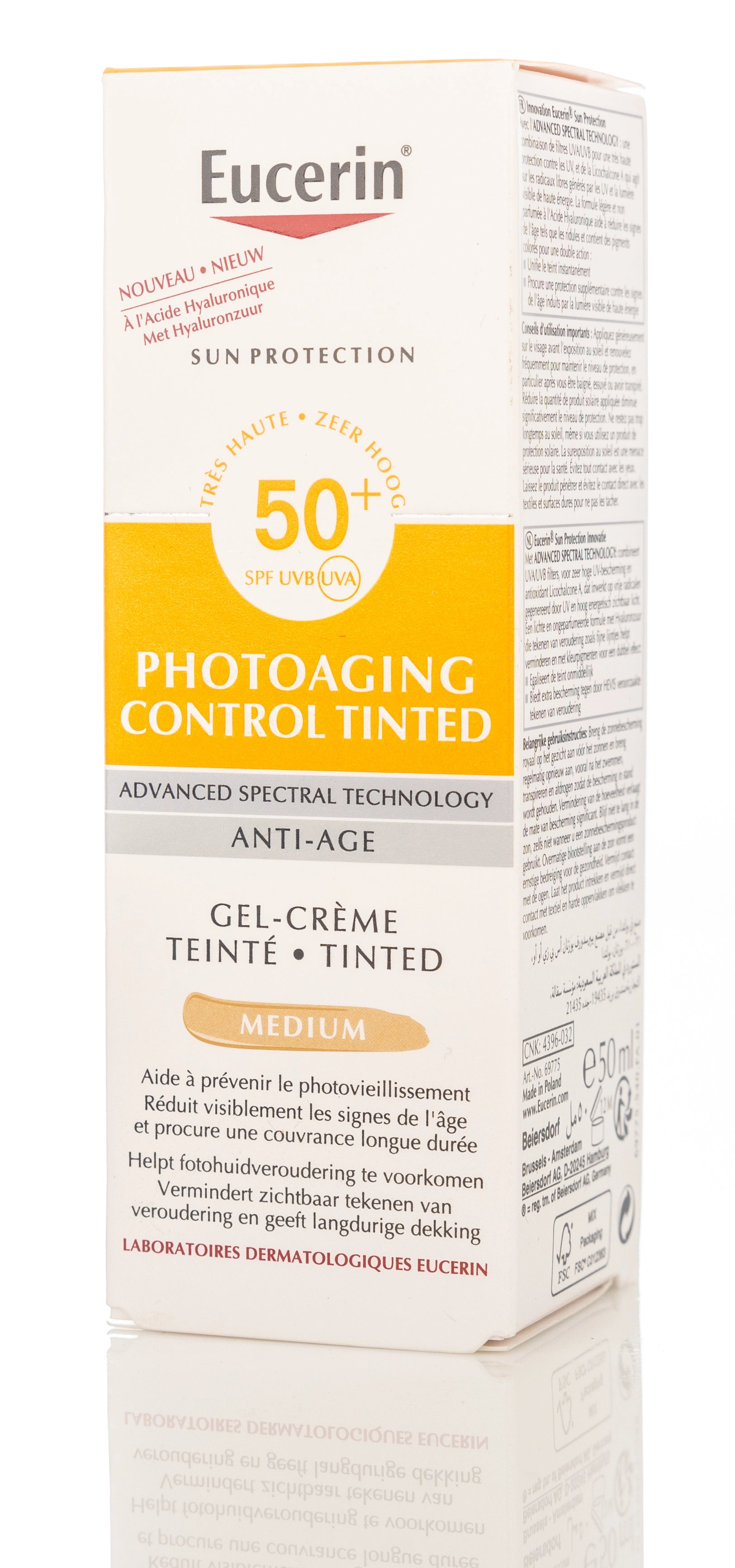 كريم جل الحماية من الشمس Eucerin Photoaging Control Tinted SPF 50+ باللون المتوسط 50 مل