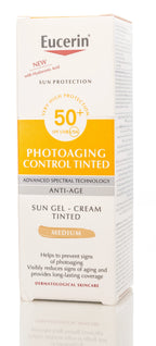 كريم جل الحماية من الشمس Eucerin Photoaging Control Tinted SPF 50+ باللون المتوسط 50 مل