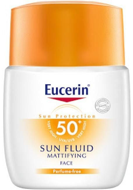 Eucerin سائل الوقاية من الشمس بمعامل حماية 50 بلمسة نهائية مطفية 50 مل