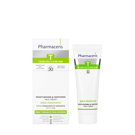 Pharmaceris T Sebo-Moistatic Moisturizing and Soothing SPF 30  Face Cream 50 Ml