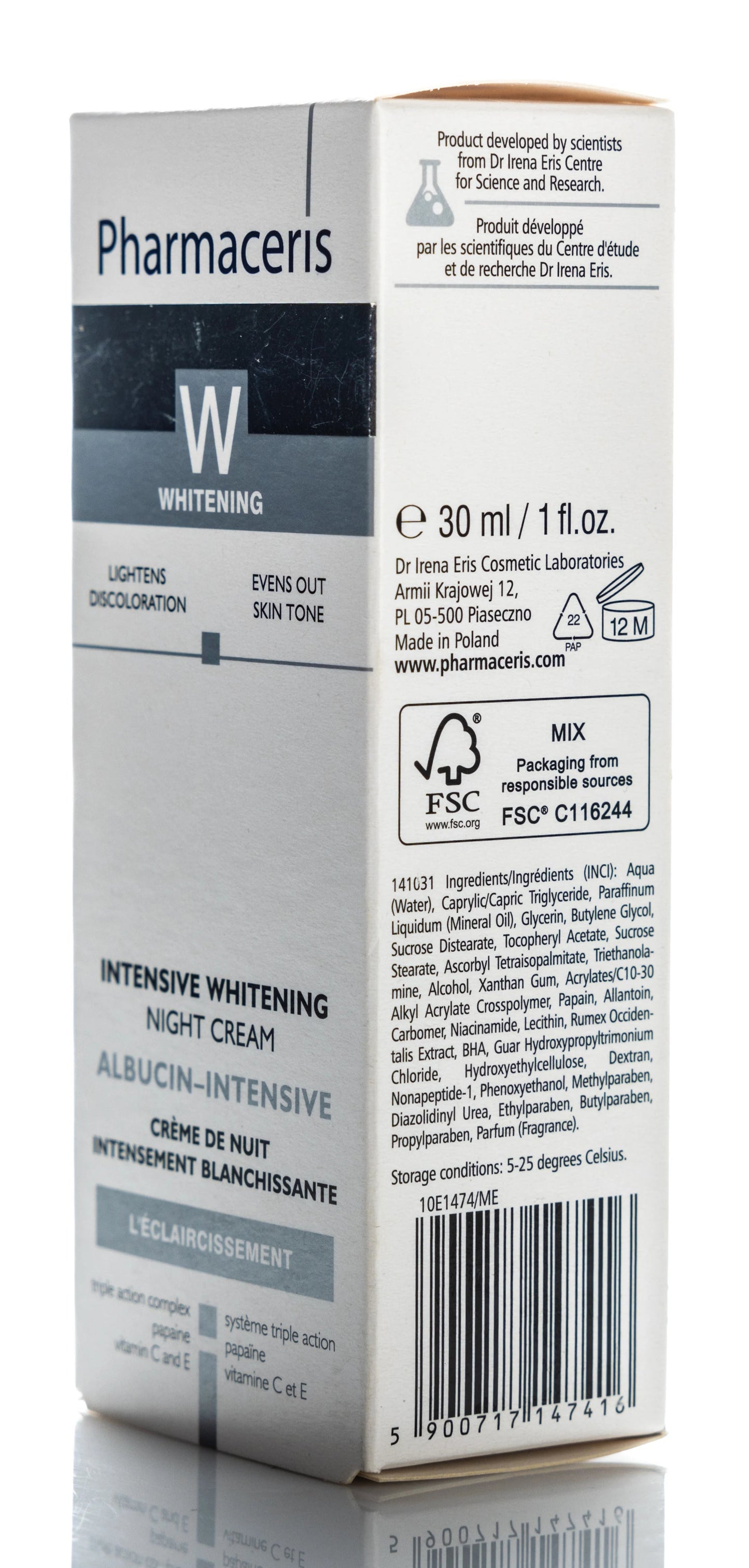 Pharmaceris Albucin Intensive White Night Cream 30ml