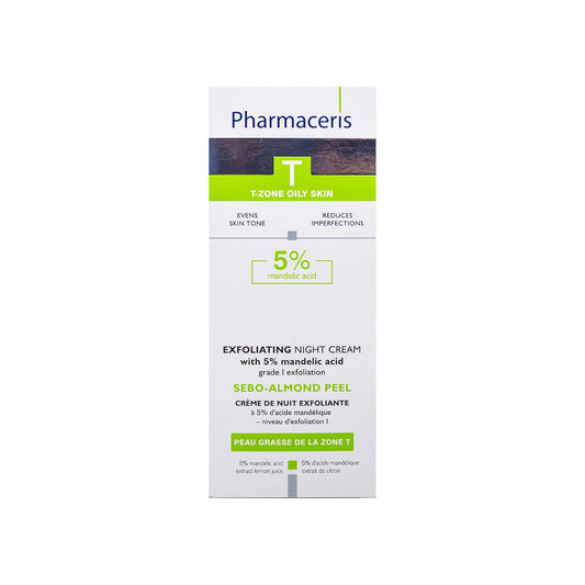 Pharmaceris T Sebo-Almond Peel Exfoliating Night Cream 5% Mandelic Acid 50ml