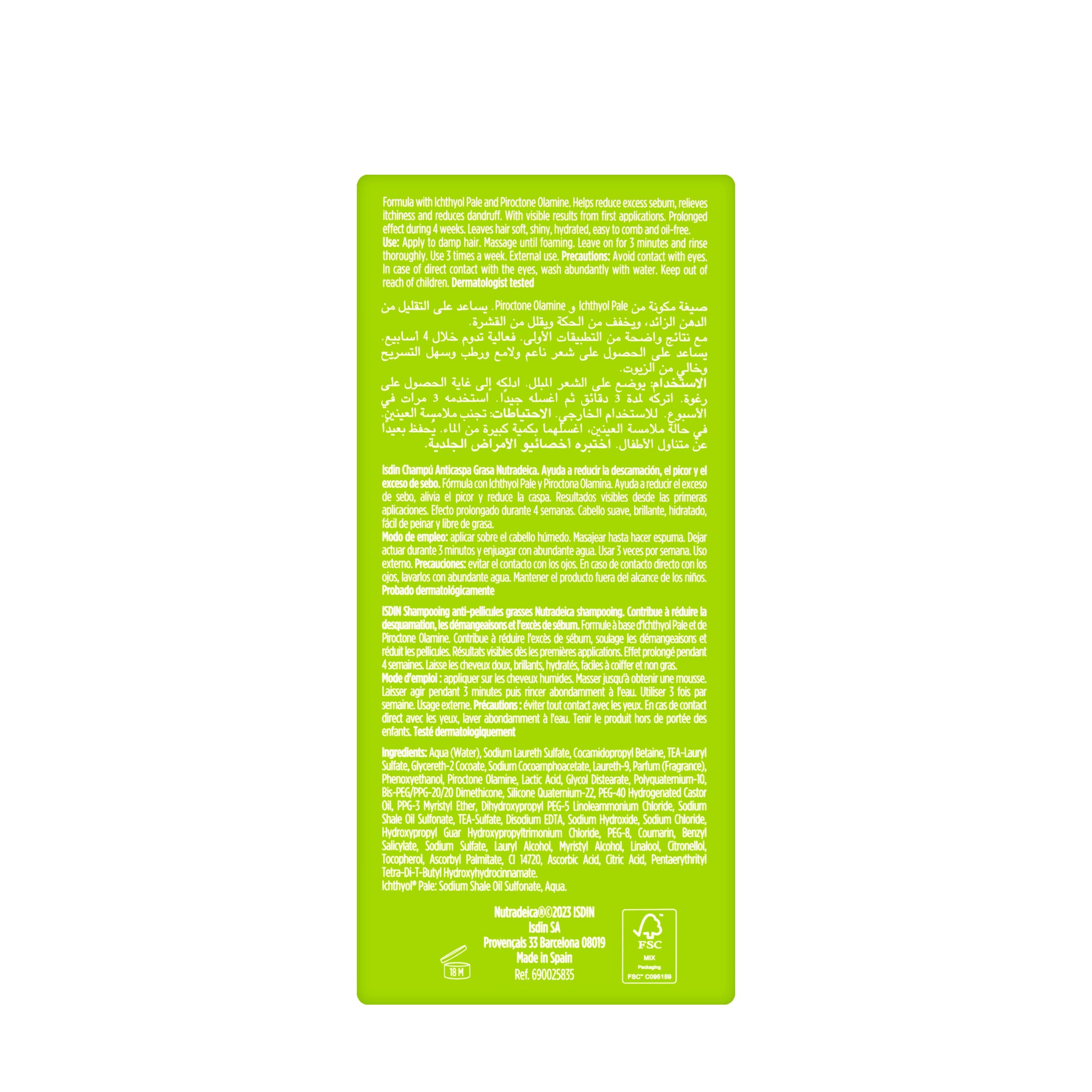 Isdin Nutradeica Anti Oily Dandruff Shampoo 200ml