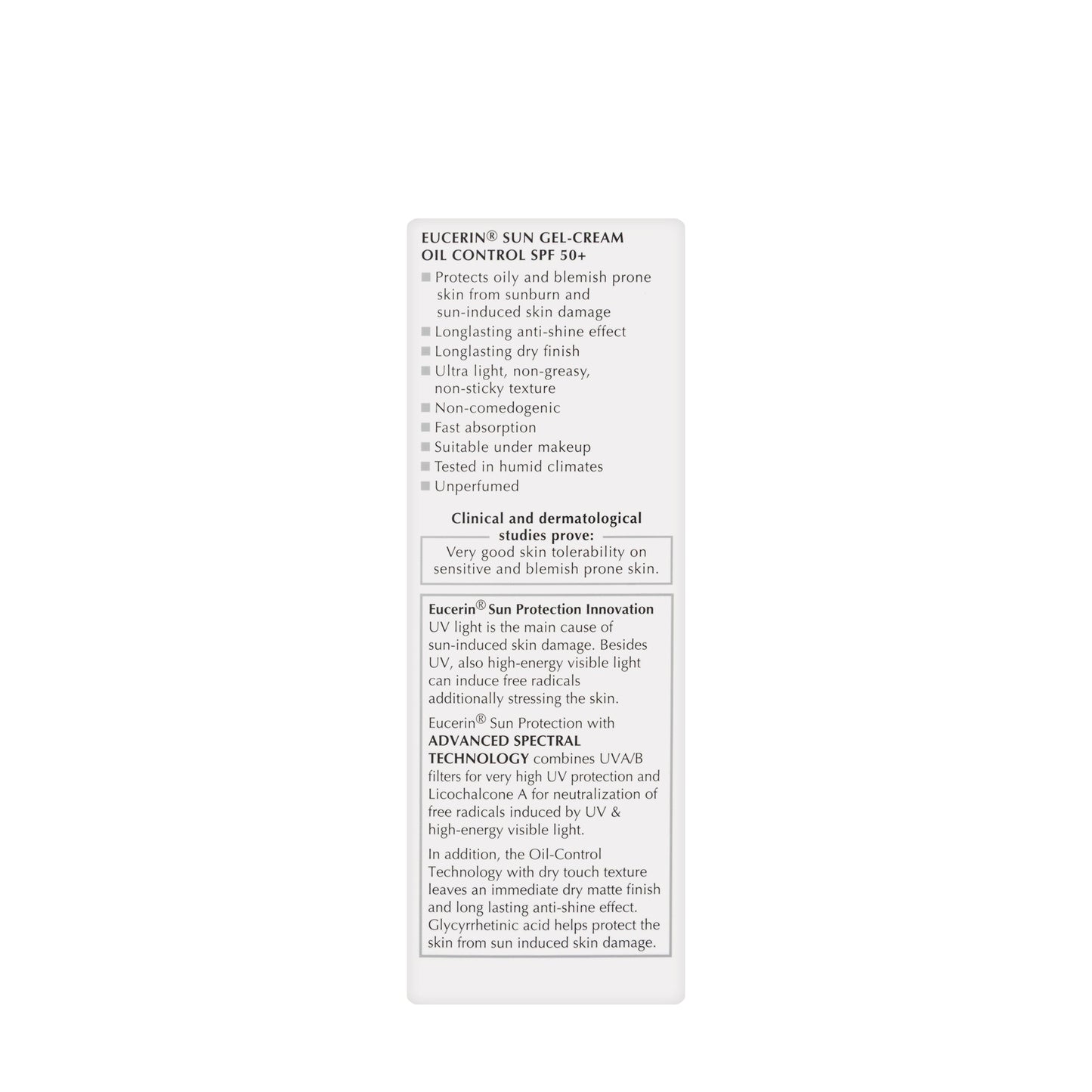Eucerin Sun Oil Control Dry Touch SPF 50+ Gel-Cream 50 ml 2Pc[Buy1+ Get 50%Offer]