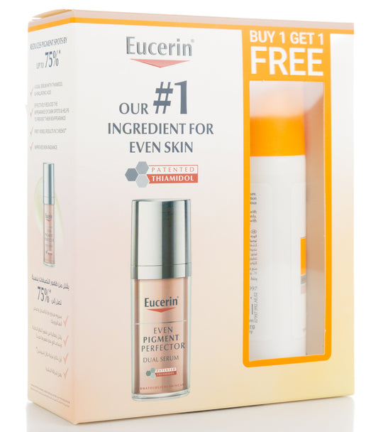 Eucerin Even Pigment Perfector Dual Serum 30 ml + Eucerin Sun Face Pigment Control Fluid SPF 50+ Offer Pack