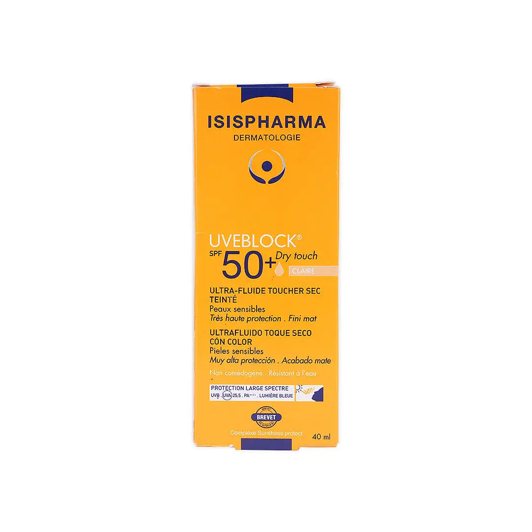 ISIS Pharma UVEBLOCK SPF50+ سائل جاف للغاية 40 مل (فاتح)