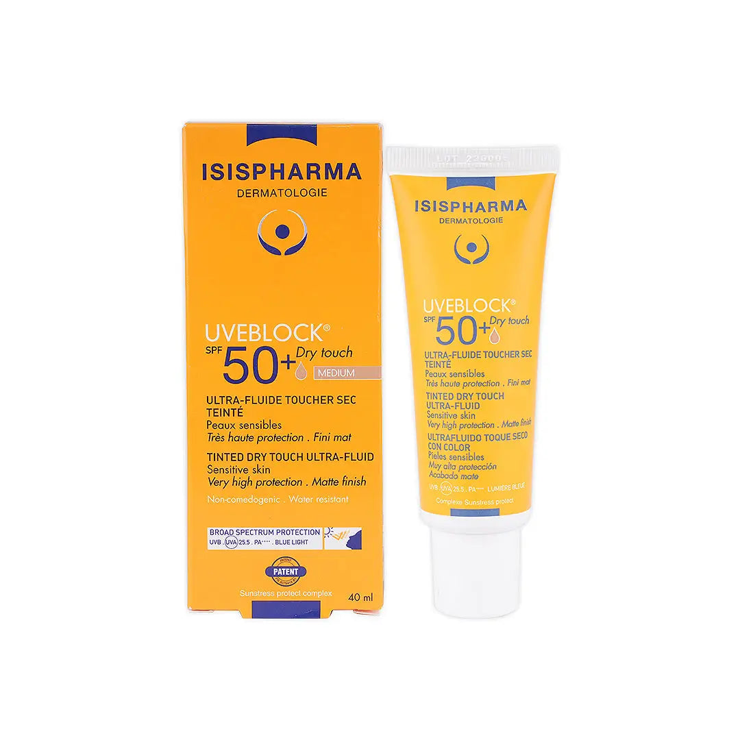 ISIS Pharma UVEBLOCK SPF50+ Dry Touch سائل فائق 40 مل (متوسط)