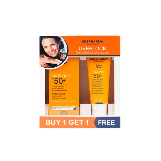 ISIS Pharma UVeblock SPF50+ Fluid Invisible Cream 40ml 1+1 Offer