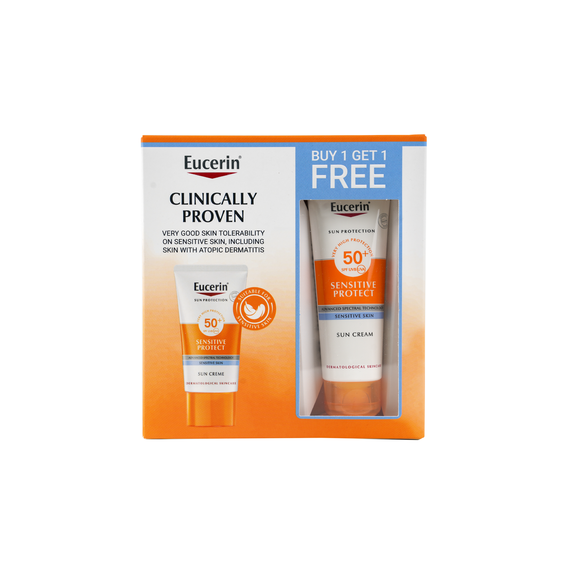 كريم الحماية من الشمس SPF50+ من يوسرين 50 مل - عرض (1+1)