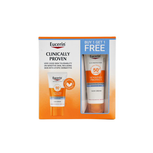 EUCERIN SPF50+ SUN CREAM 50ML-(1+1) OFFER