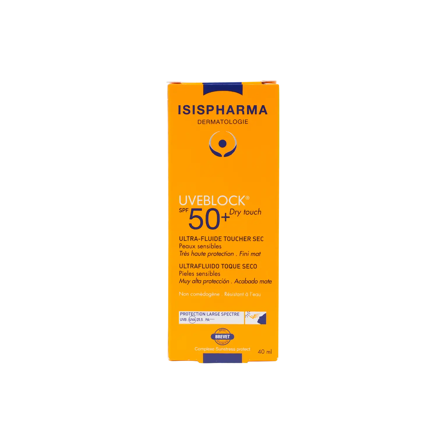 ايزيس فارما يوفي بلوك واقي شمسي سائل بعامل حماية SPF50+ وملمس جاف 40 مل